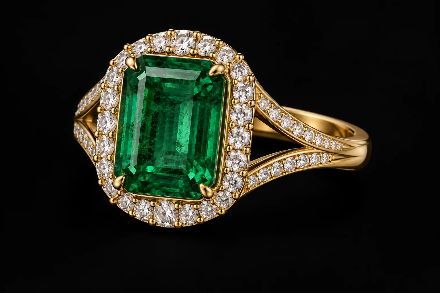 Emerald ring design reference for a personalised commission